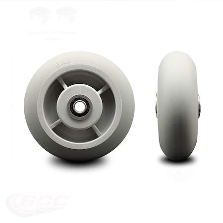 Service Caster SCC-5" Thermoplastic Rubber Donut Tread Wheel Only w/Ball Bearing-350 lbs Cpty SCC-TPRBD520